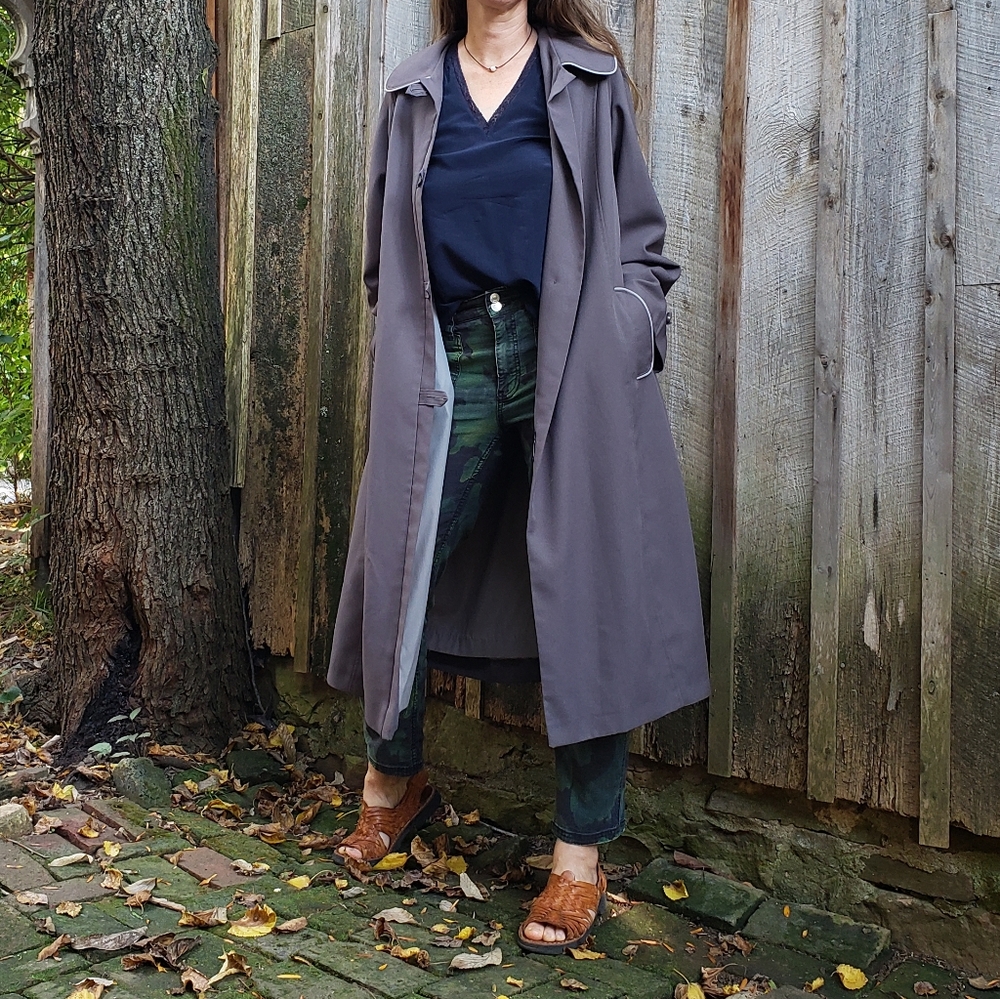 VTG Long Gray Overcoat - Picture 1 of 10